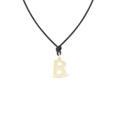14K yellow gold Letter B pendant
